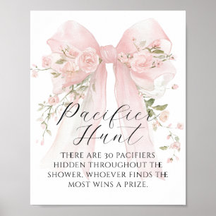 Sugersökaren Blommig Rosett Flicka Barnkalas Lek Poster