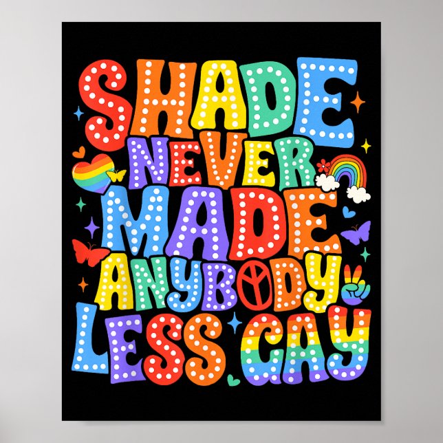 Sugga har aldrig gjort någon mindre Gay pride LGBT Poster (Framsidan)