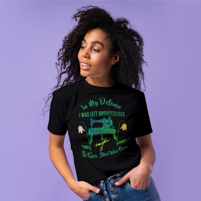 Suggande citat i Grönt-Sewing Maskin T Shirt (Skapare uppladdad)