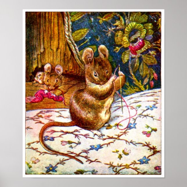 Suggning av Beatrix potter med söt vintage Poster (Framsidan)