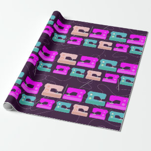 Suggor i Maskiner Cute Quilters Craiting Mönster Presentpapper
