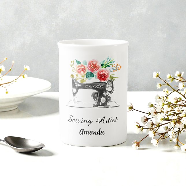 Suggor Maskin Quilter Crafter Dressmaker Benporslin Mugg (Skapare uppladdad)