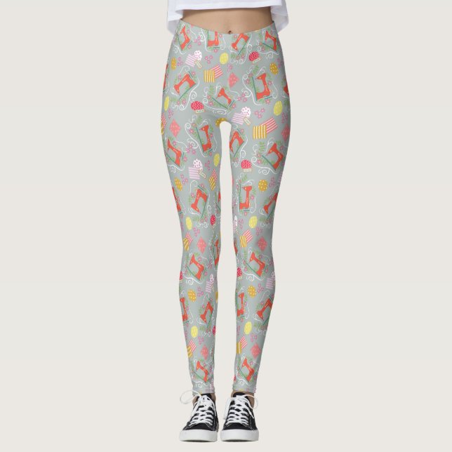 Suggor Maskiner Grått Leggings (Framsida)