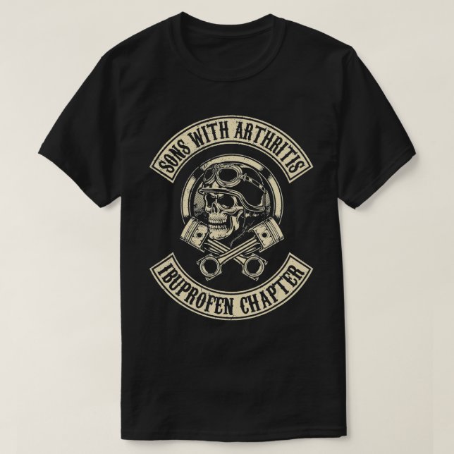 Suggor med artrit Ibuprofen Kapitel Funny Biker T Shirt (Design framsida)