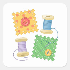 Suggor Quilting Craft Hobby Fyrkantigt Klistermärke