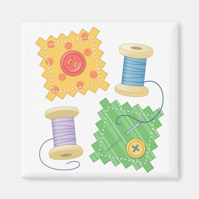 Suggor Quilting Craft Hobby Magnet (Framsidan)