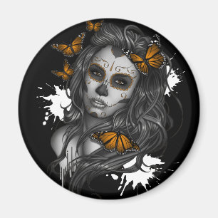 Suggor Skullflicka Magnet