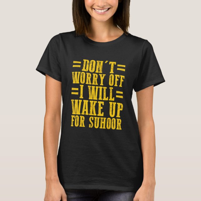 Suhoor Sayed Iftar Fasting Ramadan Kareem T Shirt (Framsida)