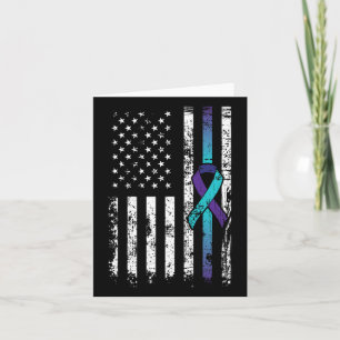 Suicid Depression American Flagga Prevention Aware Kort
