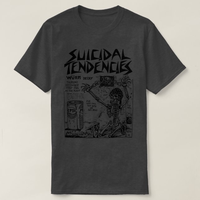 Suicidalt mönster Tribute Design 1 för segmentutfä T Shirt (Design framsida)
