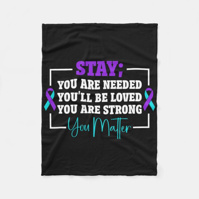 Suicide Awareness 1 - Suicide Prevention 1 Fleecefilt (Framsidan)