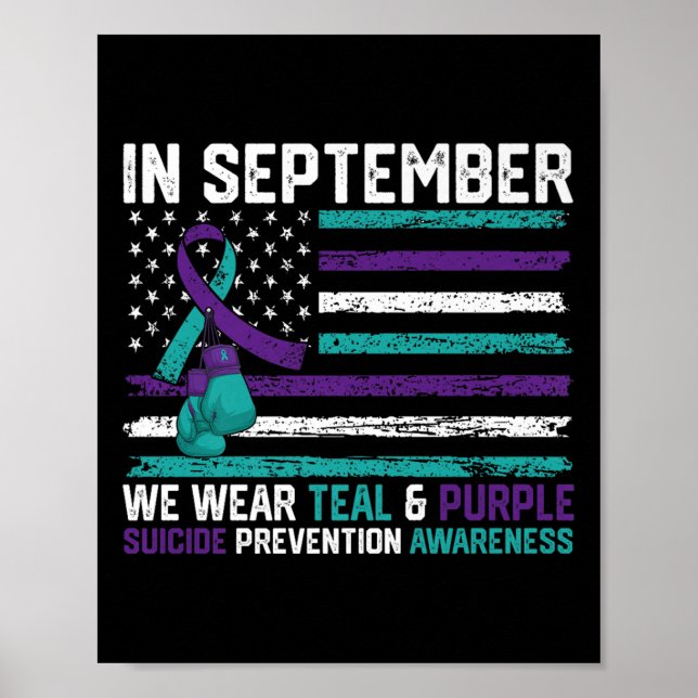 Suicide Awareness 2024 In September We Wear Teal P Poster (Framsidan)