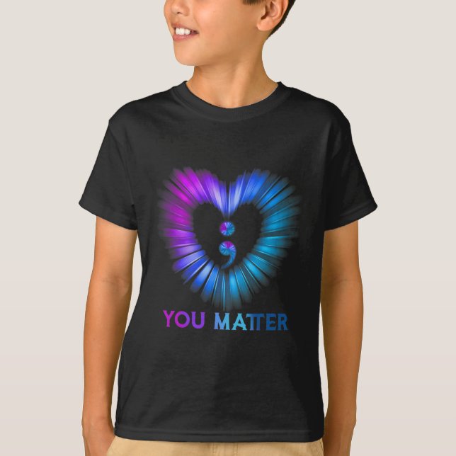 Suicide Awareness and Prevention Semico T Shirt (Framsida)