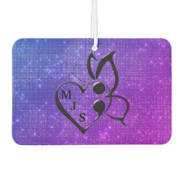 Suicide Awareness Butterfly Semicolon Heart