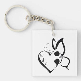 Suicide Awareness Butterfly Semicolon Heart