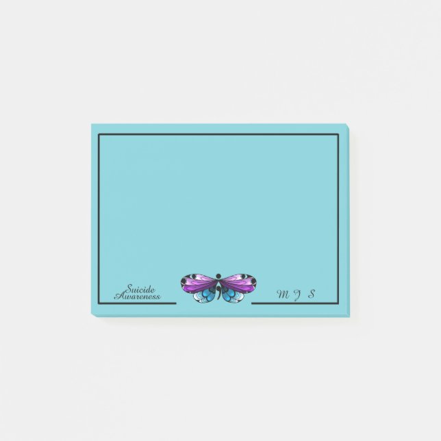 Suicide Awareness Butterfly Semiolon Note Pad Post-it Block (Framsida)