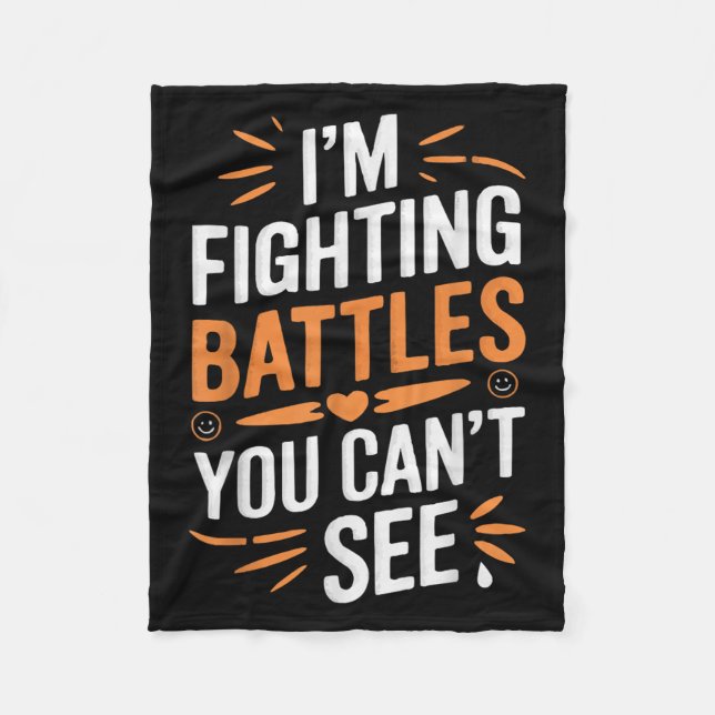 Suicide Awareness Depression Anxiety Mental Health Fleecefilt (Framsidan)