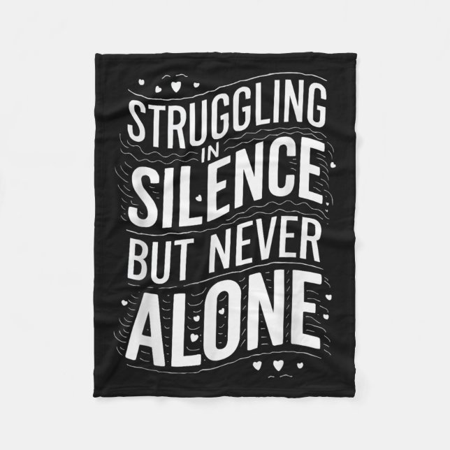 Suicide Awareness Depression Anxiety Mental Health Fleecefilt (Framsidan)