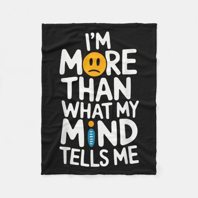 Suicide Awareness Depression Anxiety Mental Health Fleecefilt (Framsidan)