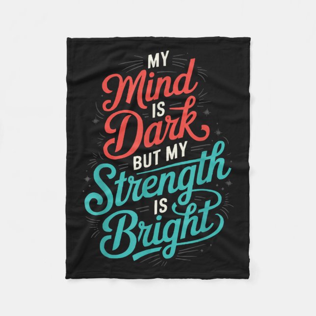 Suicide Awareness Depression Anxiety Mental Health Fleecefilt (Framsidan)