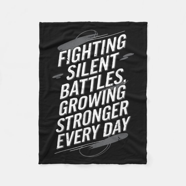 Suicide Awareness Depression Anxiety Mental Health Fleecefilt (Framsidan)