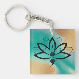 Suicide Awareness Flower Semicolon Initialer