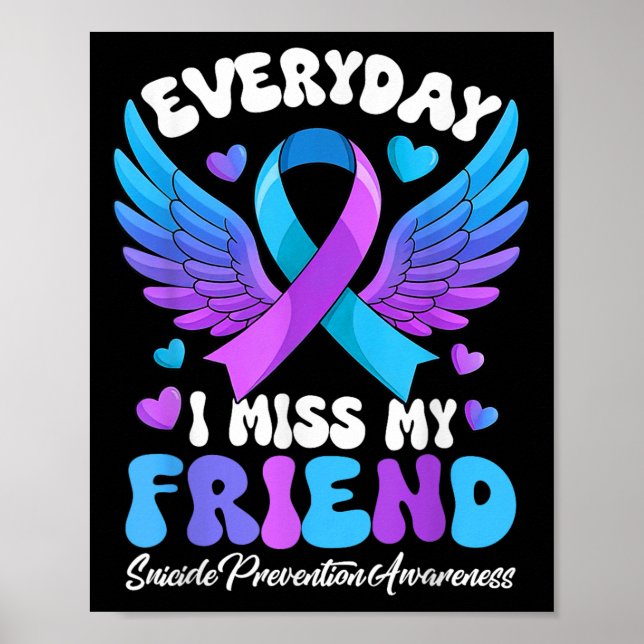 Suicide Awareness Friend Suicide Prevention Awaren Poster (Framsidan)