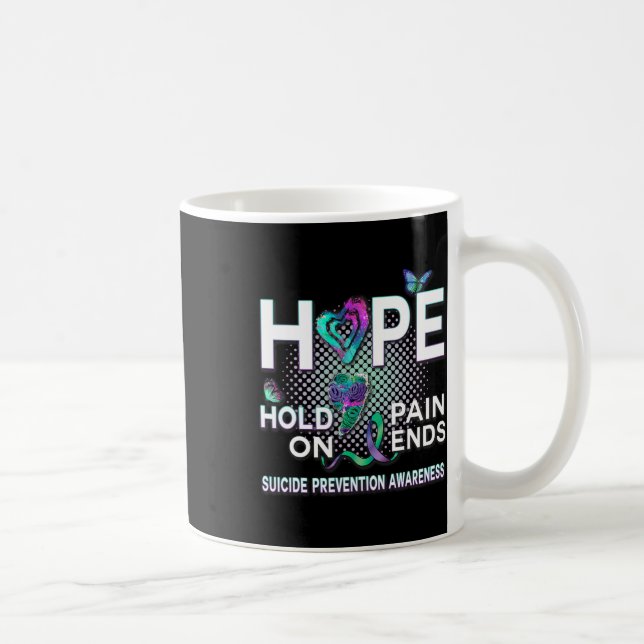 Suicide Awareness Hope Acronym Vänta på smärtstill Kaffemugg (Höger)