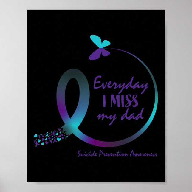 Suicide Awareness Pappa Loving Memory Miss My Far Poster (Framsidan)