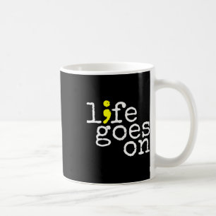 Suicide Awareness Positive Life går på semiolon Kaffemugg