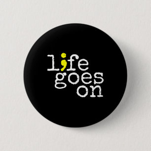 Suicide Awareness Positive Life går på semiolon Knapp