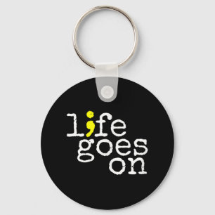 Suicide Awareness Positive Life går på semiolon Nyckelring