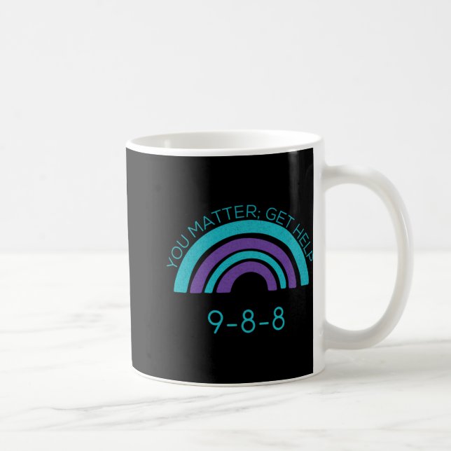 Suicide Awareness Prevention 988  Kaffemugg (Höger)