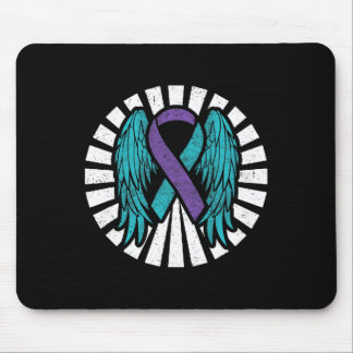 Suicide Awareness Prevention Angel Vingar Teal Pur Musmatta