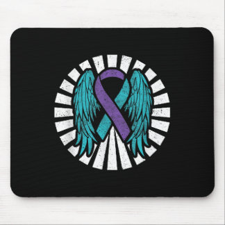 Suicide Awareness Prevention Angel Vingar Teal Pur Musmatta