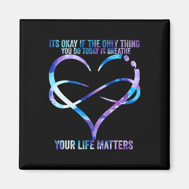 Suicide Awareness Prevention Ditt liv är viktigt f Magnet (Framsidan)