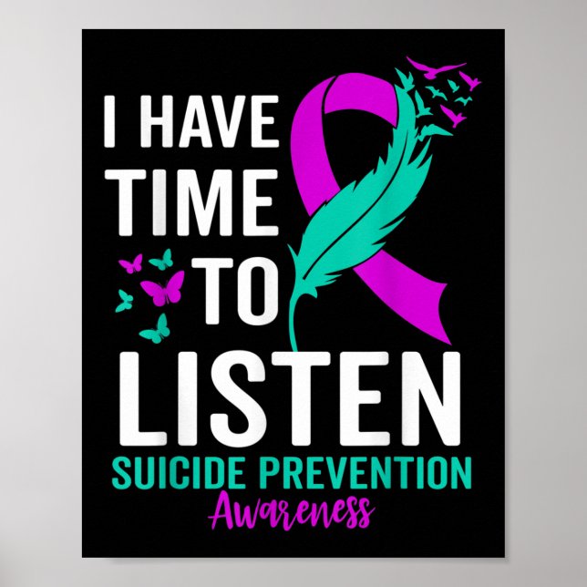 Suicide Awareness Ribbon Mental Health Suicide Poster (Framsidan)