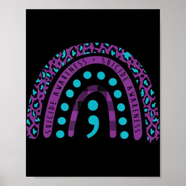 Suicide Awareness Semicolon - Suicide Prevention A Poster (Framsidan)