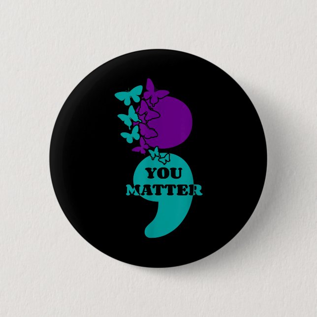 Suicide Awareness Semicolon You Knapp (Framsida)