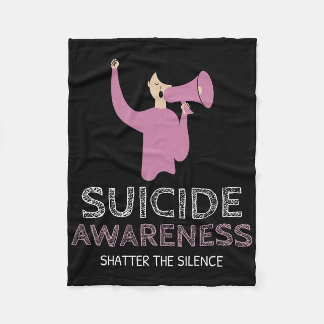 Suicide Awareness Shatter the Silence Walk Fleecefilt (Framsidan)