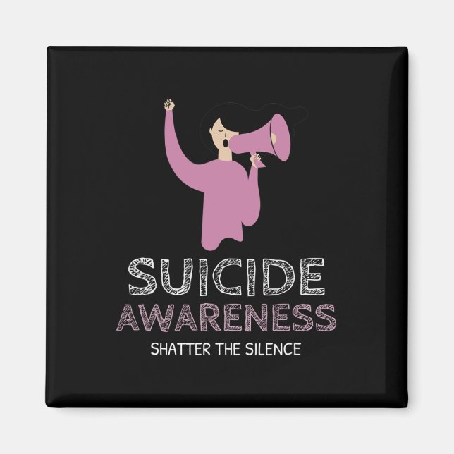 Suicide Awareness Shatter the Silence Walk Magnet (Framsidan)