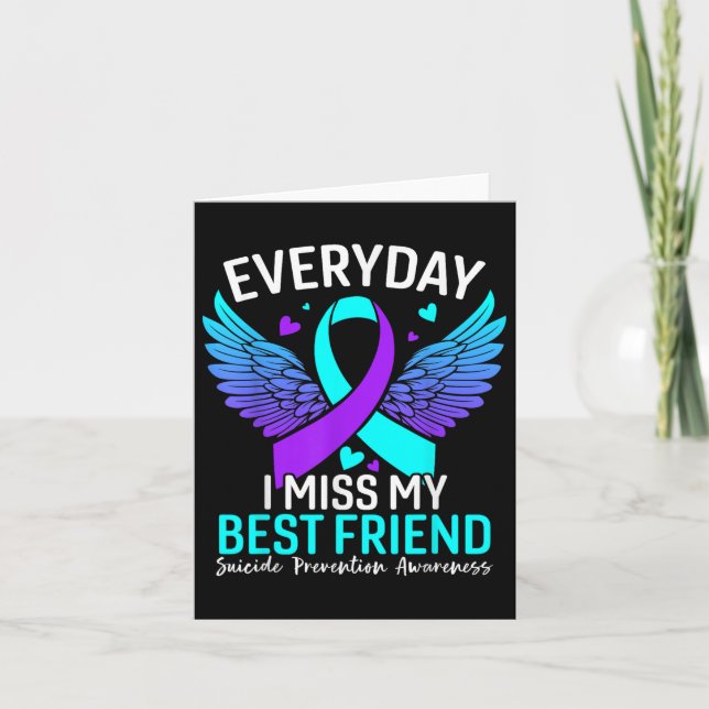 Suicide Awareness Shirt Best Friend Suicide Kort (Framsida)