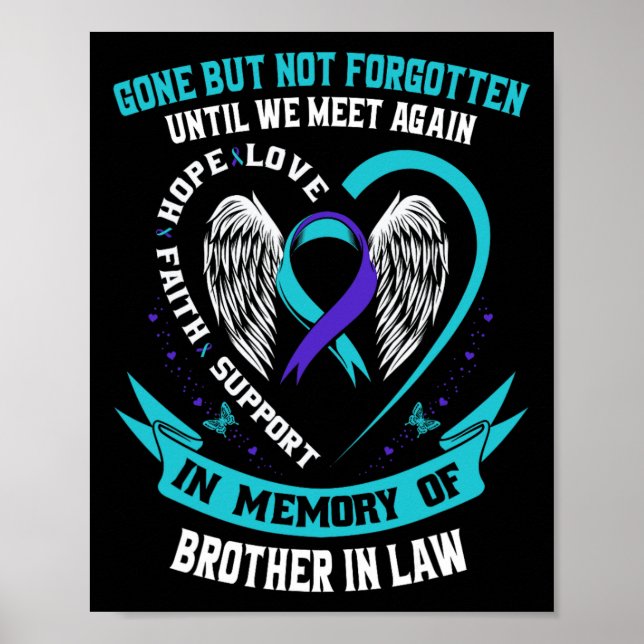 Suicide Awareness Shirt Brother in Law Manar Women Poster (Framsidan)