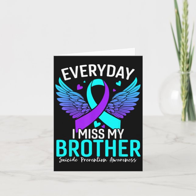 Suicide Awareness Shirt Brother Suicide Prevention Kort (Framsida)