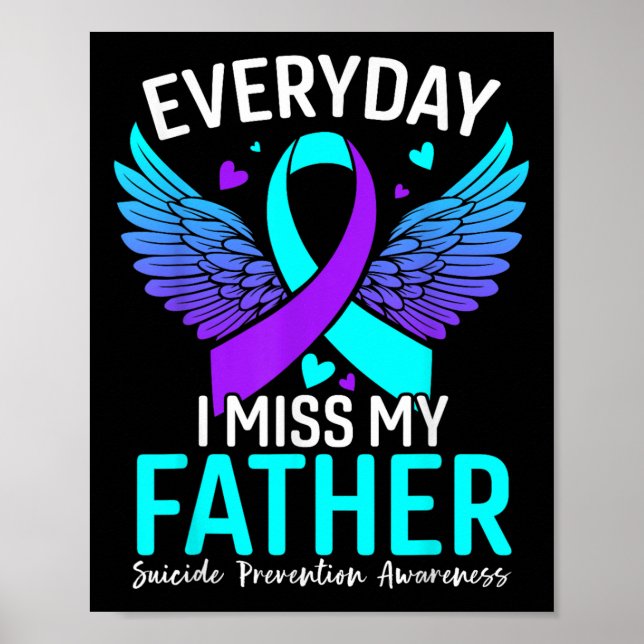 Suicide Awareness Shirt Far Suicide Prevention Poster (Framsidan)