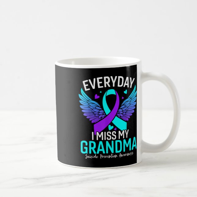 Suicide Awareness Shirt Grandma Suicide Kaffemugg (Höger)