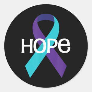 Suicide Awareness Shirt Hope Prevention Ribbon Tsh Runt Klistermärke