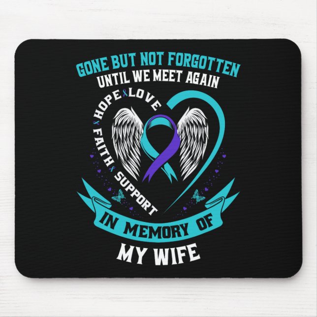 Suicide Awareness Shirt Maka Borta men inte glömd Musmatta (Framsidan)