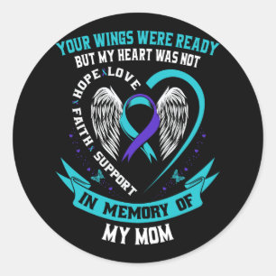 Suicide Awareness Shirt Mamma Son Daughprevention Runt Klistermärke