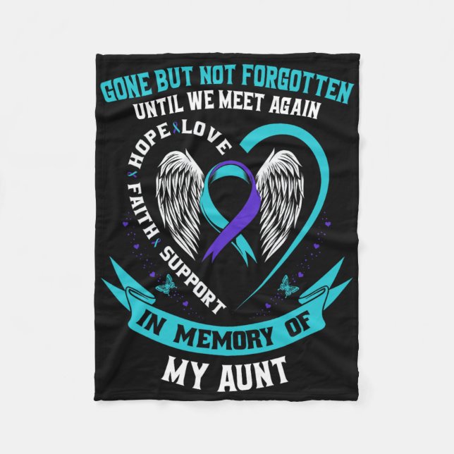 Suicide Awareness Shirt Moster Borta men inte glöm Fleecefilt (Framsidan)